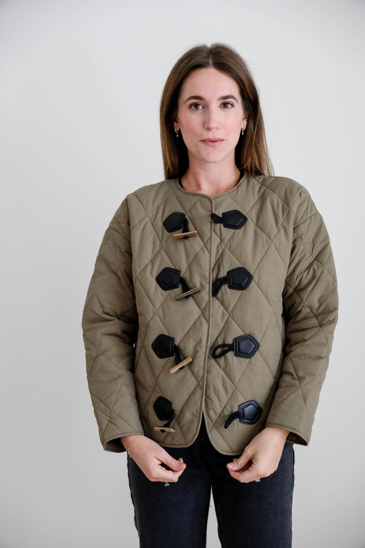 Toggle Button Quilt Jacket